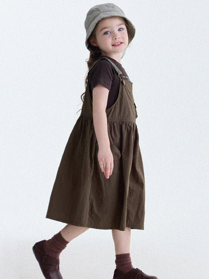 Multi Pocket Layering Bib Skirt ワークテイスト サロペットワンピース【mh0013188】