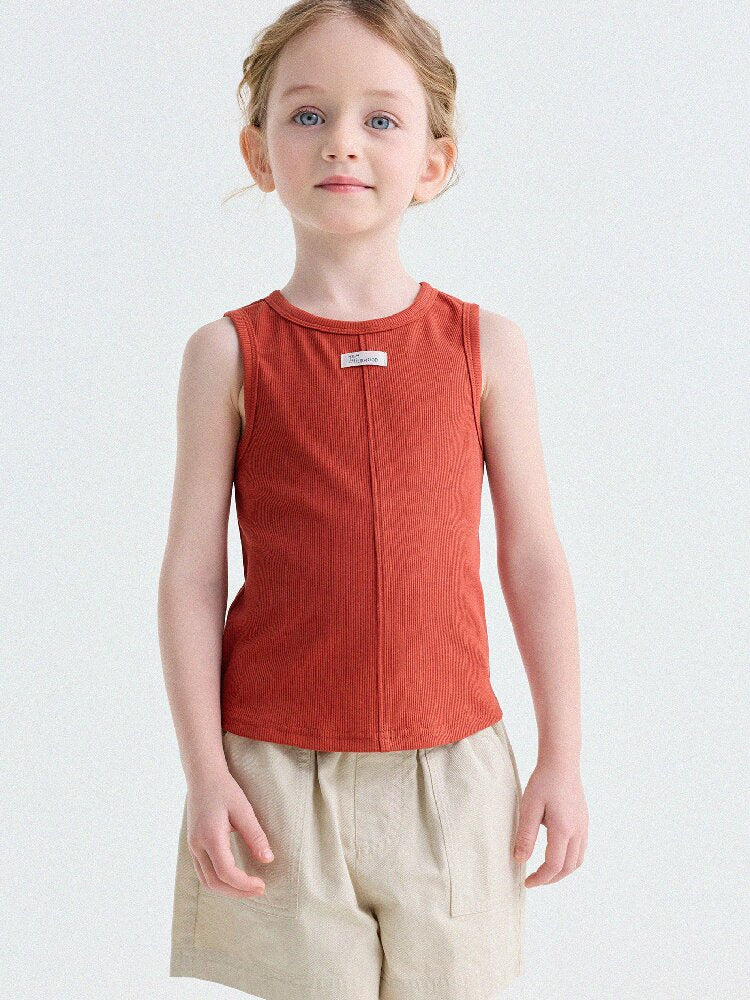 Ribbed Cotton Tank Top センターシーム ノースリーブトップス【mh0013190】