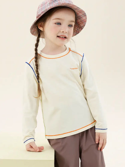 -切り替えステッチ長袖Tシャツ【mh0011300】 - mamahalo shop - 長袖Tシャツ -  べビー服 - 子供服 - 男の子 - 女の子