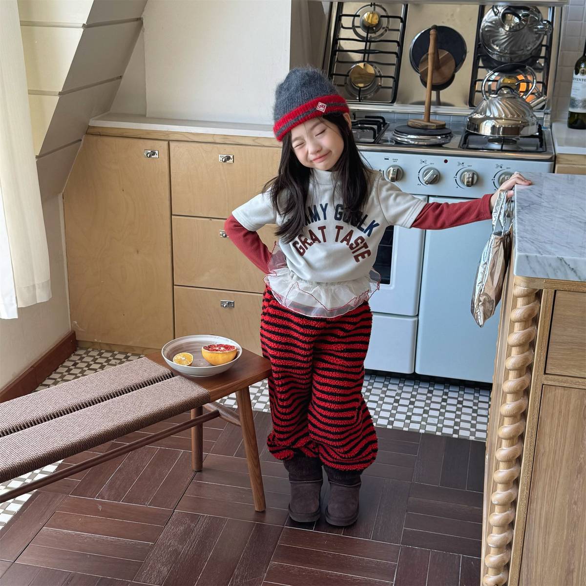 -長袖Tシャツ 裏起毛 ハイネック あったかインナー ベーシック【mh0011416】 - mamahalo shop - 長袖Tシャツ -  べビー服 - 子供服 - 男の子 - 女の子