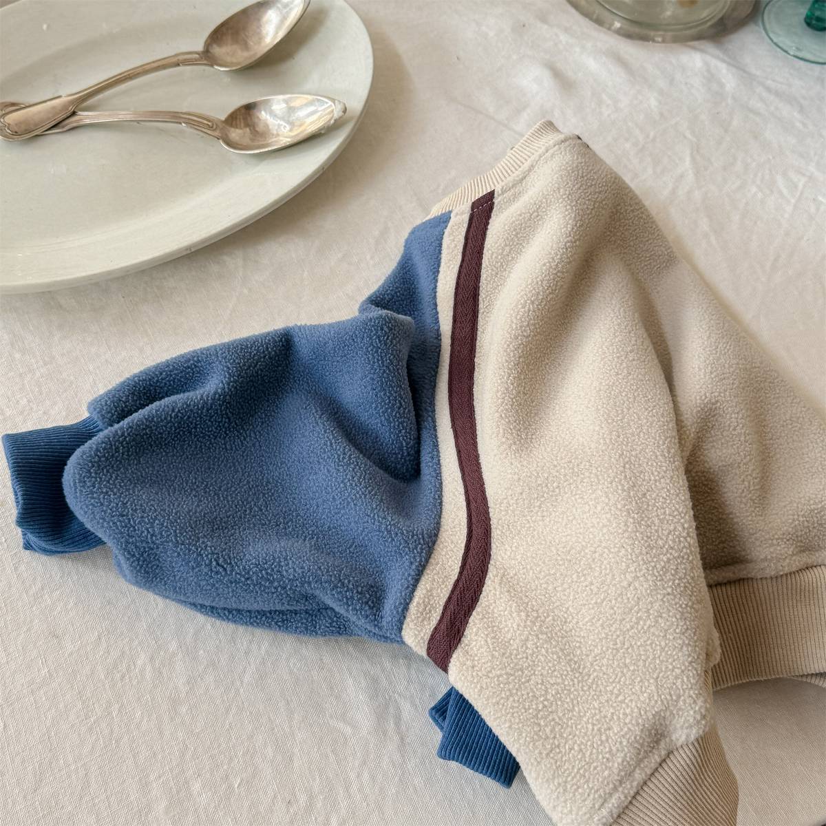 -長袖スウェットトレーナー フリース素材 ラグラン袖 プリントロゴ【mh0011412】 - mamahalo shop - トレーナー・フーディ -  べビー服 - 子供服 - 男の子 - 女の子