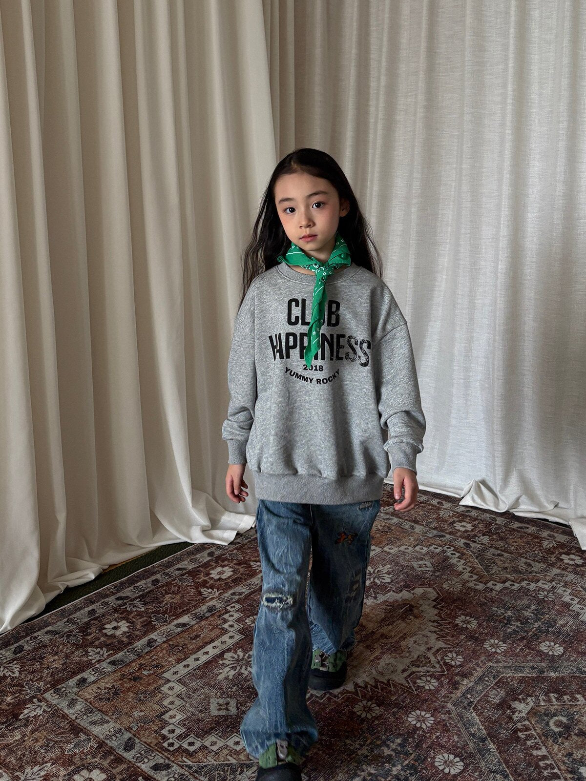 yummy&rocky | Star Print Soft Terry Thick T-Shirt 星柄テリー厚手長袖Tシャツ【mh0020103】