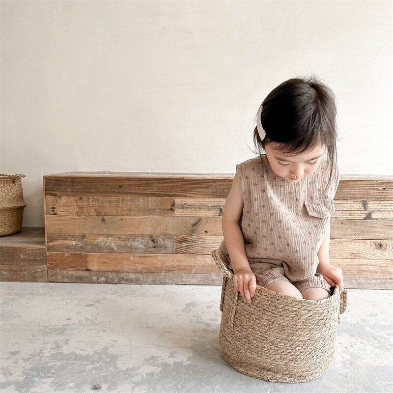 Polka Dot Sleeveless & Shorts Set ドット柄 ノースリーブ セットアップ【mh0012141】