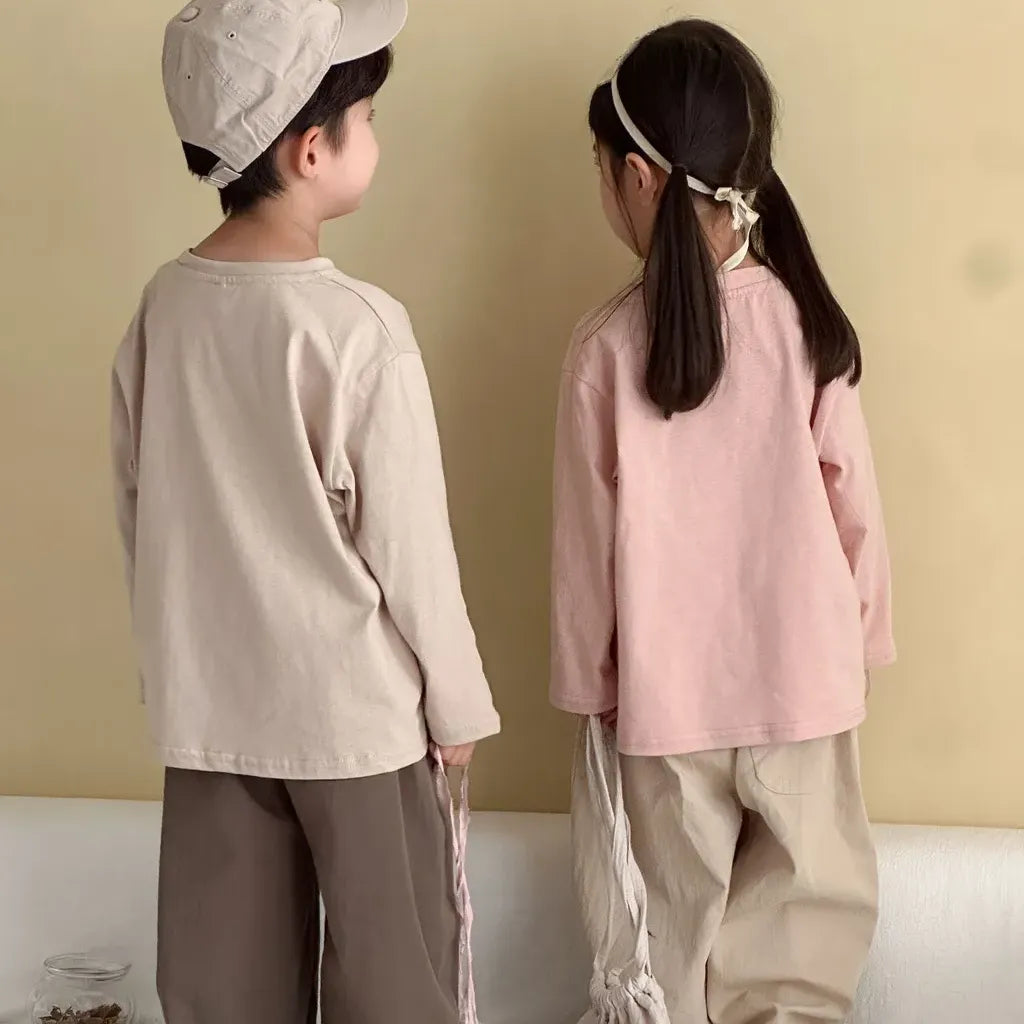 -手描き風イラスト長袖Tシャツ【mh0011229】 - mamahalo shop - 長袖Tシャツ -  べビー服 - 子供服 - 男の子 - 女の子