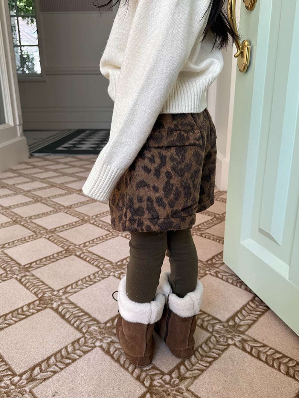 ショートパンツ レオパード柄 ウエストゴム ボトムス【mh0011454】