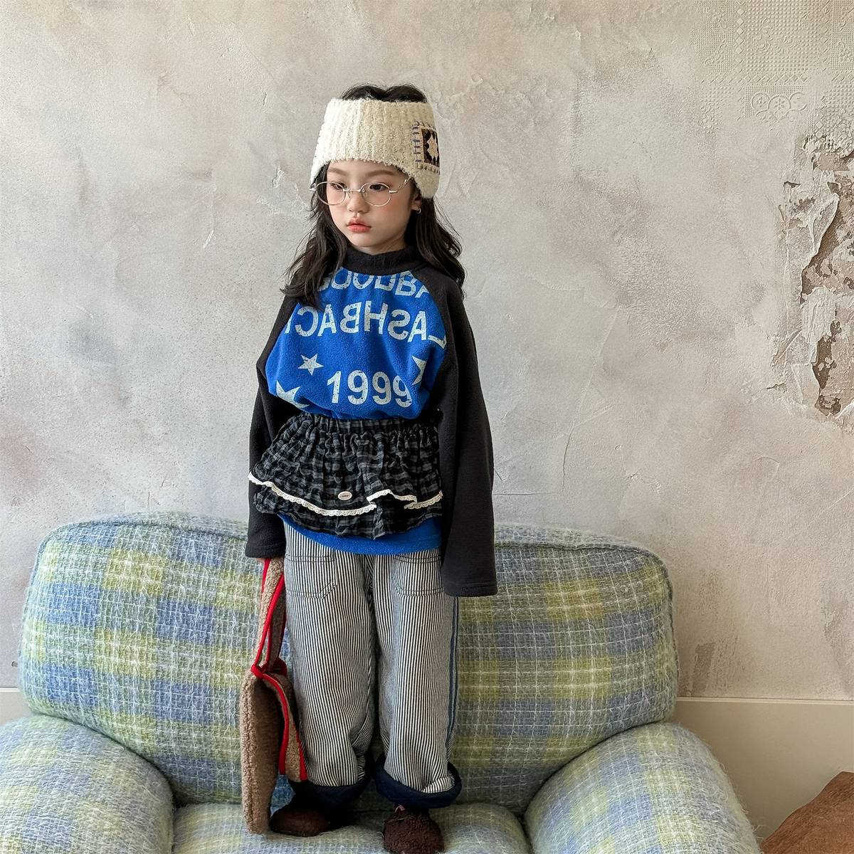 -長袖Tシャツ フリース素材 ラグラン袖 プリントロゴ ハイネック【mh0011410】 - mamahalo shop - 長袖Tシャツ -  べビー服 - 子供服 - 男の子 - 女の子