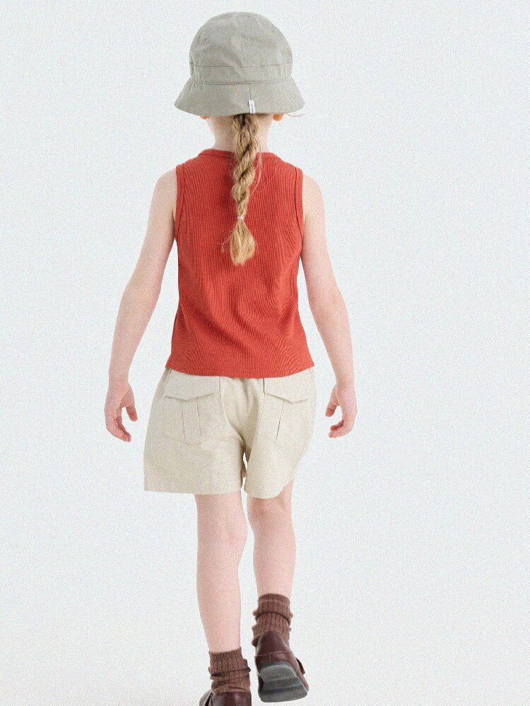 Ribbed Cotton Tank Top センターシーム ノースリーブトップス【mh0013190】