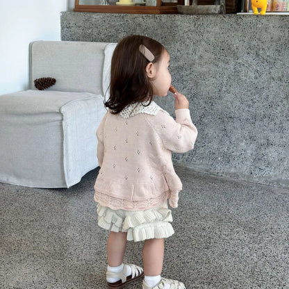 -フラワー刺繍フリルニットプルオーバー【mh0011148】 - mamahalo shop - ニット・セーター -  べビー服 - 子供服 - 男の子 - 女の子