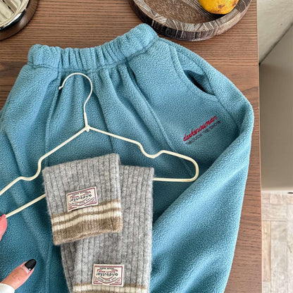 -フリーススウェットパンツ ルーズシルエット あったか長ズボン【mh0011423】 - mamahalo shop - ロングパンツ・スウェットパンツ -  べビー服 - 子供服 - 男の子 - 女の子