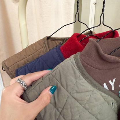 -キルティングベスト ノースリーブ 刺繍ロゴ 中綿入り アウター【mh0011411】 - mamahalo shop - ベスト -  べビー服 - 子供服 - 男の子 - 女の子