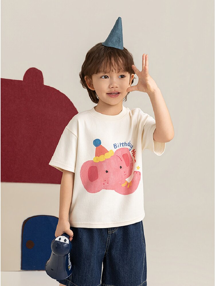 Cute Animal Graphic Cotton T-shirt アニマル プリント コットン Tシャツ【mh0012741】