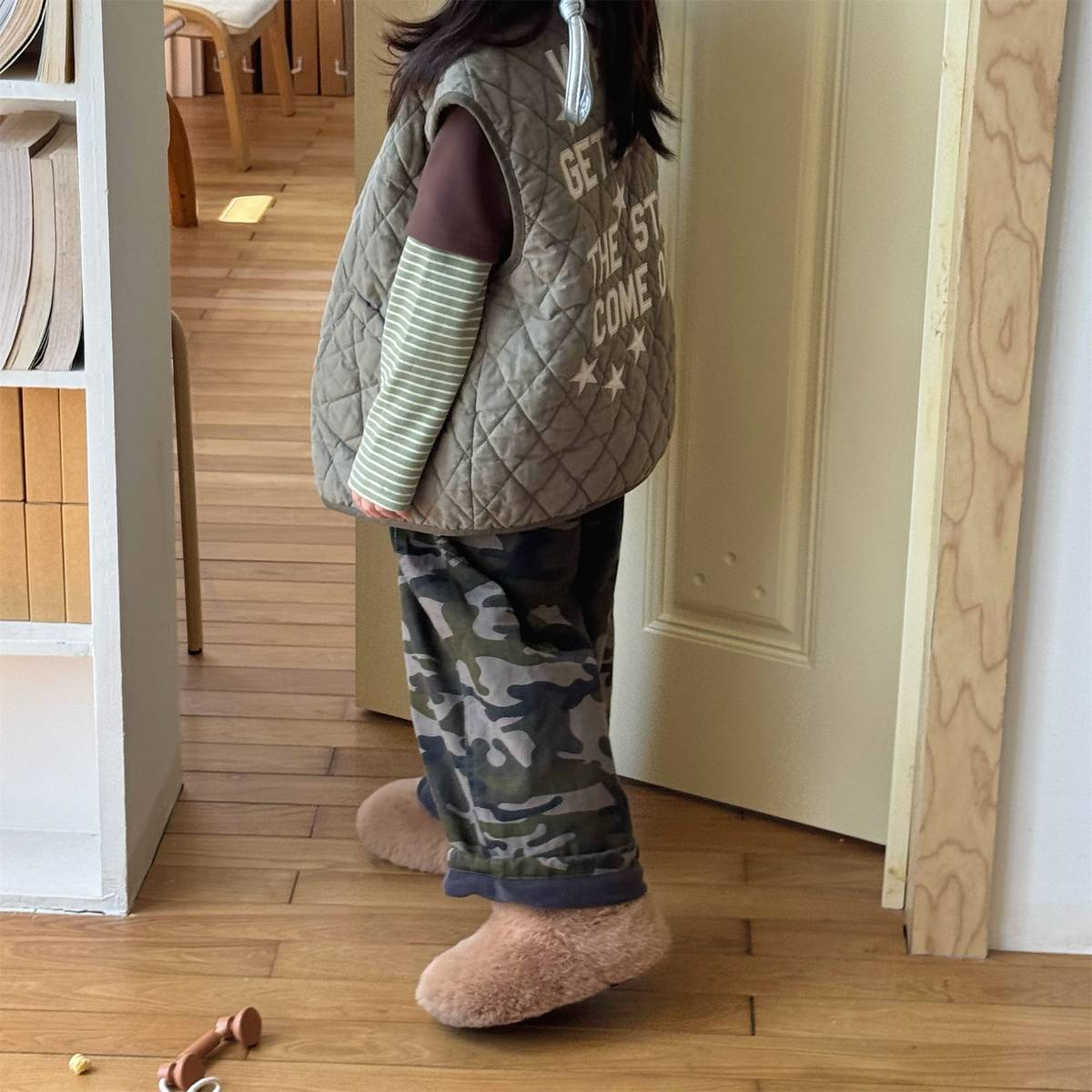 -カモフラ柄ロングパンツ 裏起毛 長ズボン カジュアルパンツ【mh0011414】 - mamahalo shop - ロングパンツ・スウェットパンツ -  べビー服 - 子供服 - 男の子 - 女の子