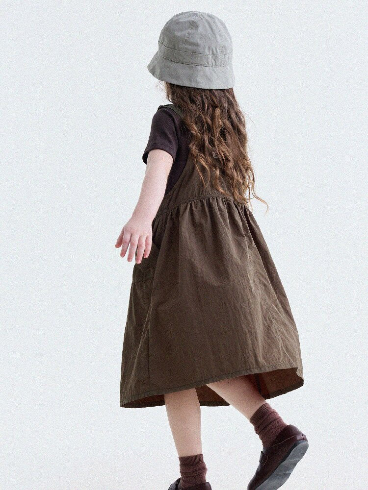Multi Pocket Layering Bib Skirt ワークテイスト サロペットワンピース【mh0013188】