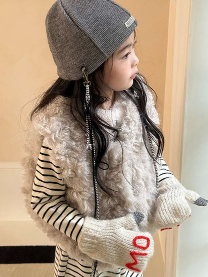 長袖ボアトップス+ロングパンツ 裏起毛ボーダー セットアップ 2点セット【mh0011458】