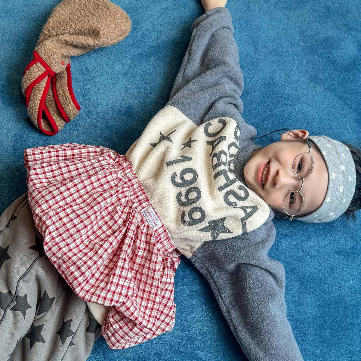 -長袖Tシャツ フリース素材 ラグラン袖 プリントロゴ ハイネック【mh0011410】 - mamahalo shop - 長袖Tシャツ -  べビー服 - 子供服 - 男の子 - 女の子