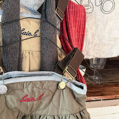 -キルティング サロペットスカート ジャンパースカート 中綿入り【mh0011419】 - mamahalo shop - ノースリーブワンピース -  べビー服 - 子供服 - 男の子 - 女の子