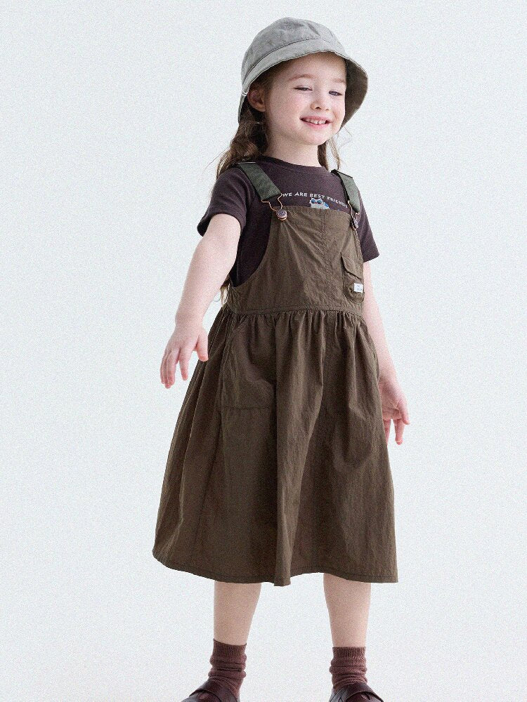 Multi Pocket Layering Bib Skirt ワークテイスト サロペットワンピース【mh0013188】