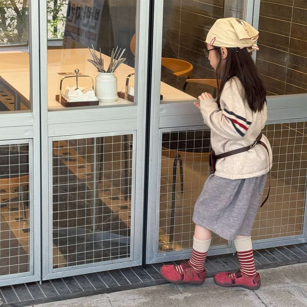 -長袖セーター ニット素材 ラグラン袖 刺繡ロゴ トップス【mh0011422】 - mamahalo shop - ニット・セーター -  べビー服 - 子供服 - 男の子 - 女の子