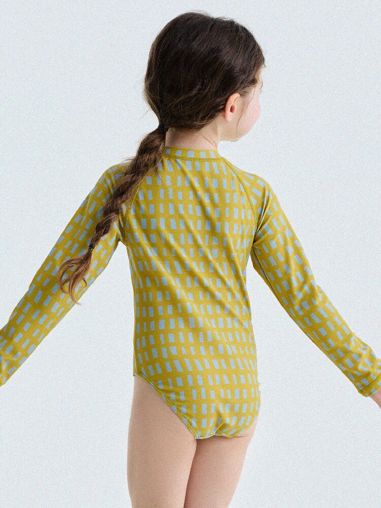 UPF50+ Sunscreen Long-Sleeved One-Piece Swimsuit ラッシュガード 長袖水着【mh0013191】