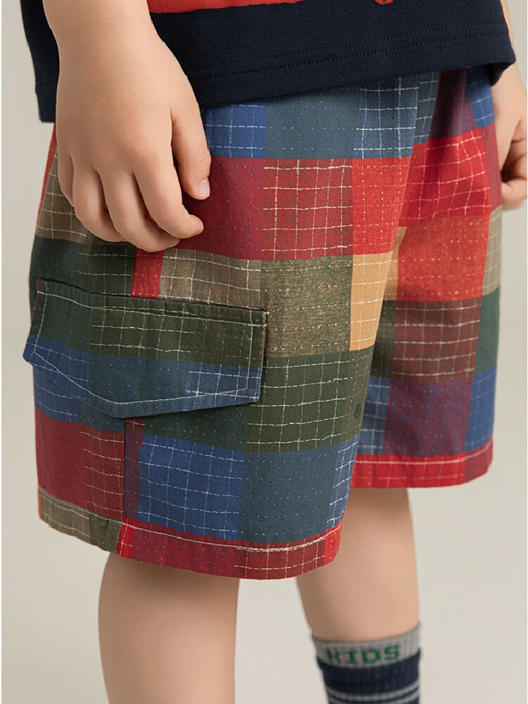 Cotton Plaid Casual Shorts 先染めチェック コットン ショートパンツ【mh0012738】