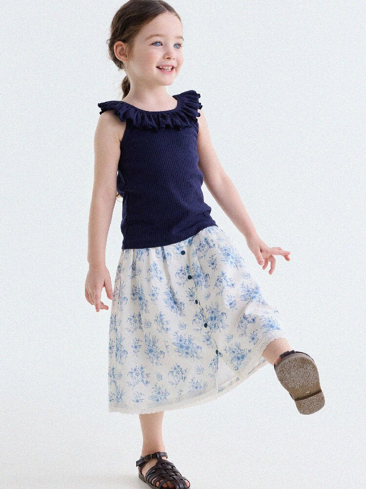 French Floral Lace Cotton Skirt レース ショートスカート【mh0013204】