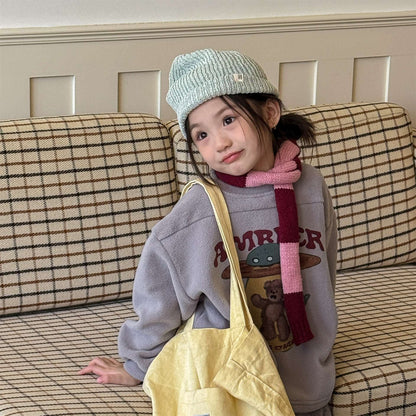 長袖フリーススウェット プリント トレーナー ゆるシルエット【mh0011435】