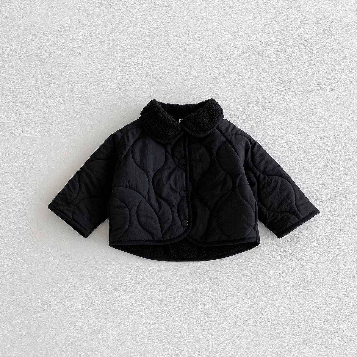 -中綿ジャケット キルティング ボア襟 あったか ボア裏地 防寒 アウター【mh0011397】 - mamahalo shop - ショートコート・ジャケット・ジャンパー -  べビー服 - 子供服 - 男の子 - 女の子