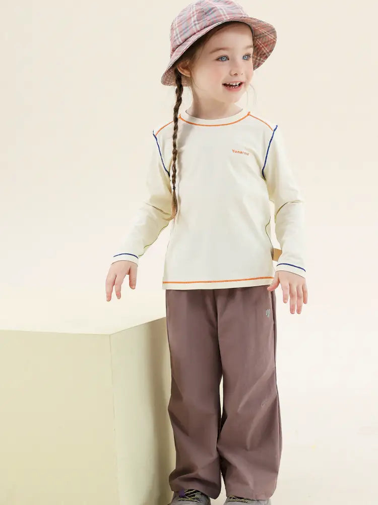 -切り替えステッチ長袖Tシャツ【mh0011300】 - mamahalo shop - 長袖Tシャツ -  べビー服 - 子供服 - 男の子 - 女の子