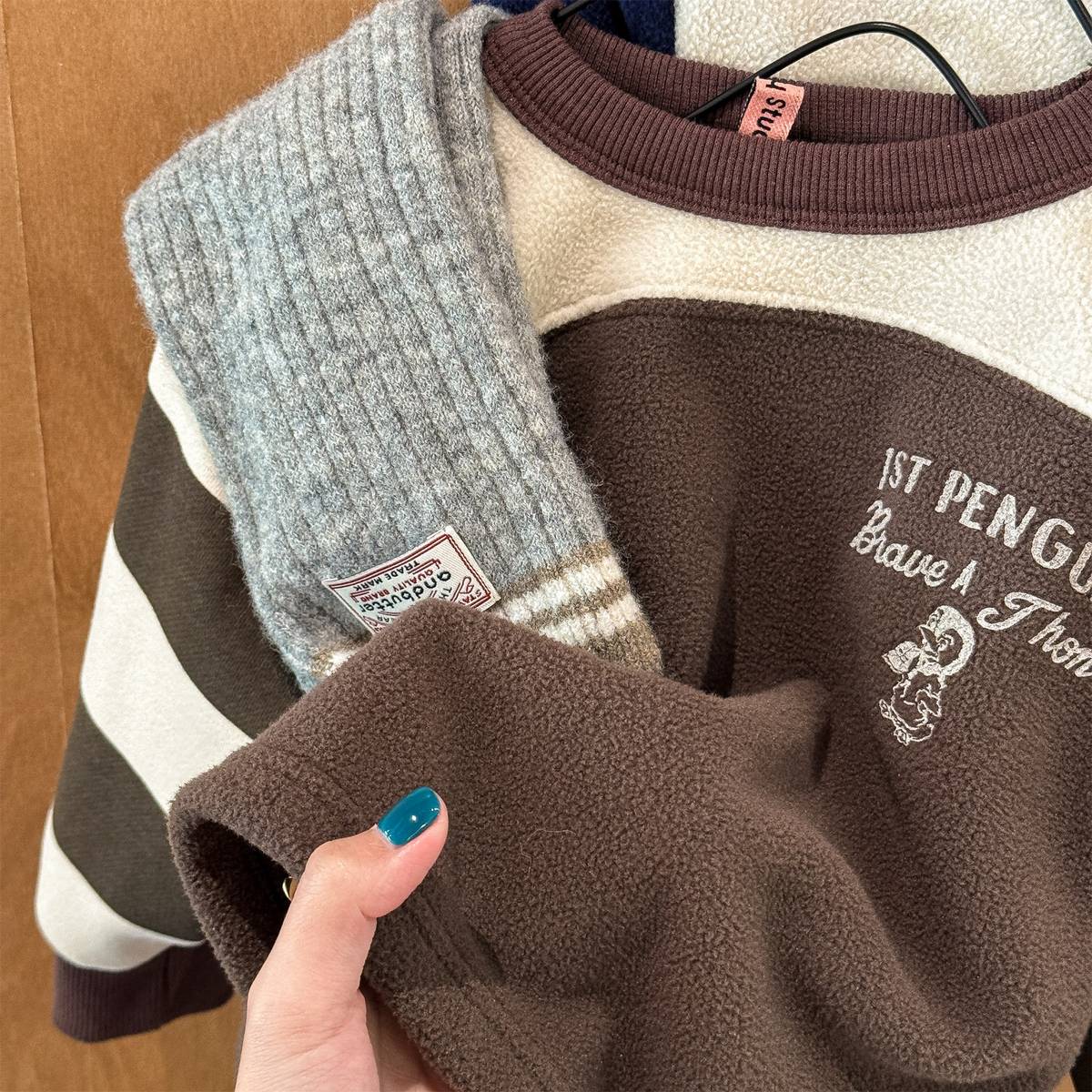 -長袖スウェット プルオーバー フリース素材 カジュアルトップス【mh0011401】 - mamahalo shop - トレーナー・フーディ -  べビー服 - 子供服 - 男の子 - 女の子