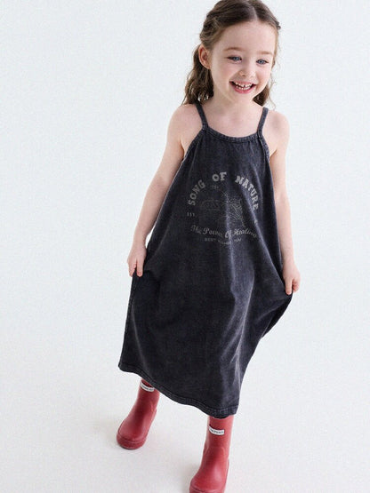 Vintage Printed Cotton Sundress ラッフル キャミソールワンピース【mh0013201】
