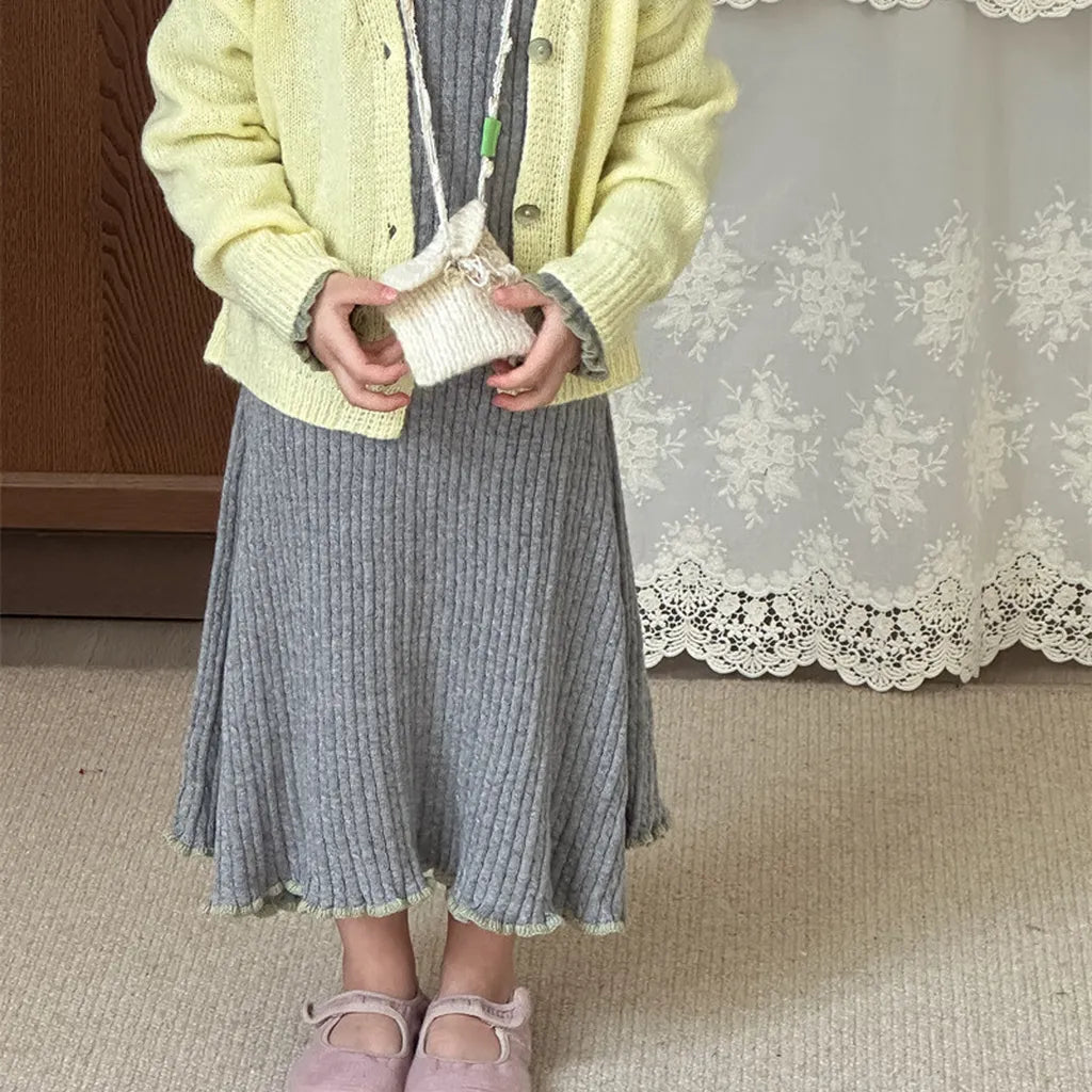 -ショート丈Vネックニットカーディガン【mh0011255】 - mamahalo shop - カーディガン・パーカー -  べビー服 - 子供服 - 男の子 - 女の子