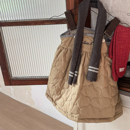 -キルティング サロペットスカート ジャンパースカート 中綿入り【mh0011419】 - mamahalo shop - ノースリーブワンピース -  べビー服 - 子供服 - 男の子 - 女の子