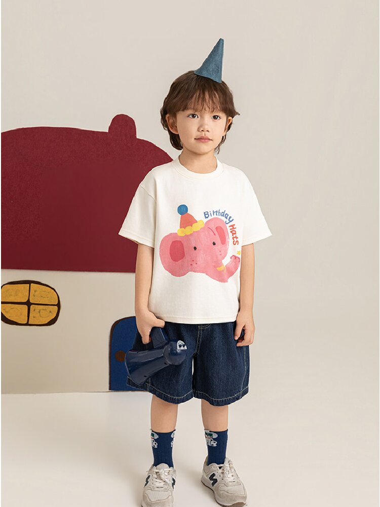 Cute Animal Graphic Cotton T-shirt アニマル プリント コットン Tシャツ【mh0012741】