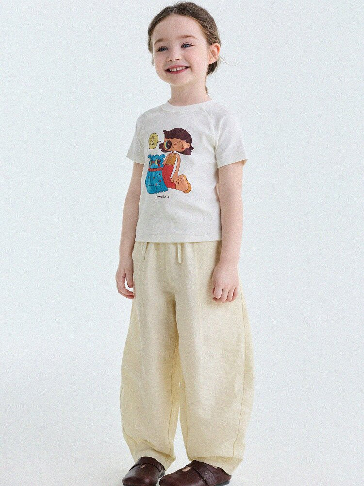 Graphic Print Cotton Raglan T-Shirt キャラクタープリント ラグランTシャツ【mh0013170】