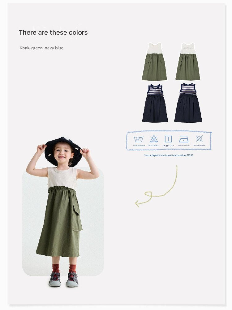 Cargo Pocket Cotton Dress ワークテイスト ノースリーブワンピース【mh0013195】
