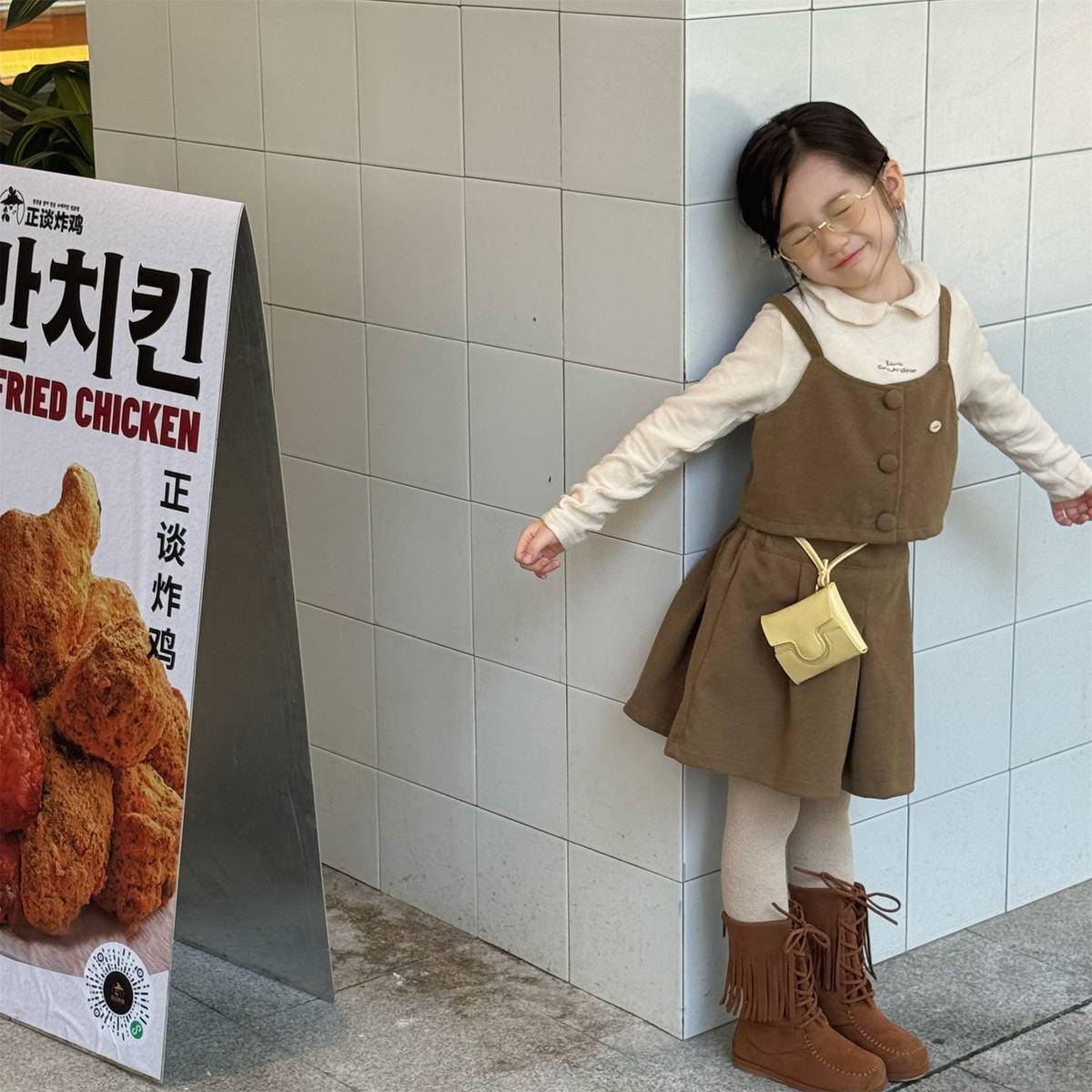 -キャミソールトップス+スカートセットアップ 2点セット ウール調素材【mh0011413】 - mamahalo shop - ノースリーブセットアップ -  べビー服 - 子供服 - 男の子 - 女の子