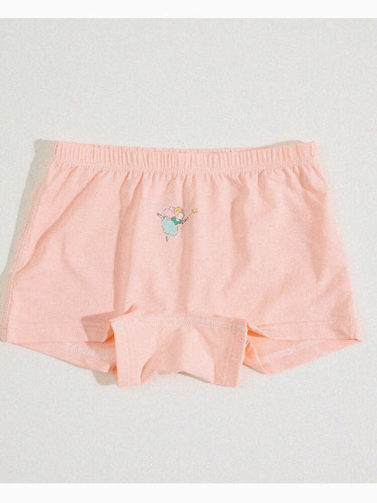 Girls' Cartoon Breathable Boxer Shorts ボタニカルプリント ボクサーパンツ【mh0013205】