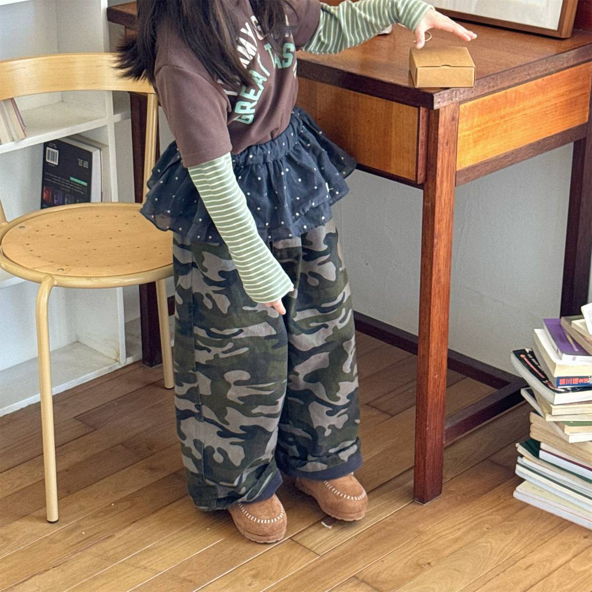 -カモフラ柄ロングパンツ 裏起毛 長ズボン カジュアルパンツ【mh0011414】 - mamahalo shop - ロングパンツ・スウェットパンツ -  べビー服 - 子供服 - 男の子 - 女の子