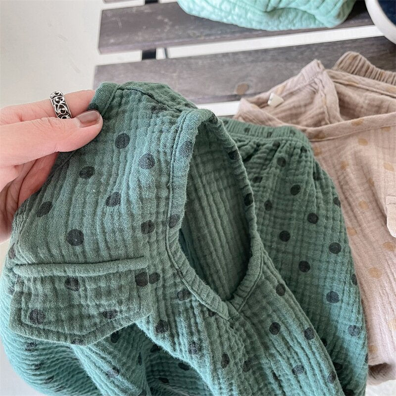 Polka Dot Sleeveless & Shorts Set ドット柄 ノースリーブ セットアップ【mh0012141】