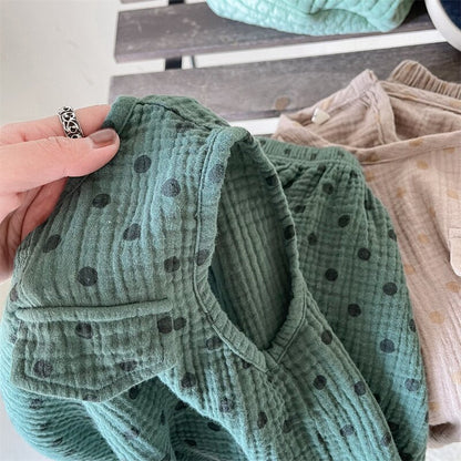 Polka Dot Sleeveless & Shorts Set ドット柄 ノースリーブ セットアップ【mh0012141】