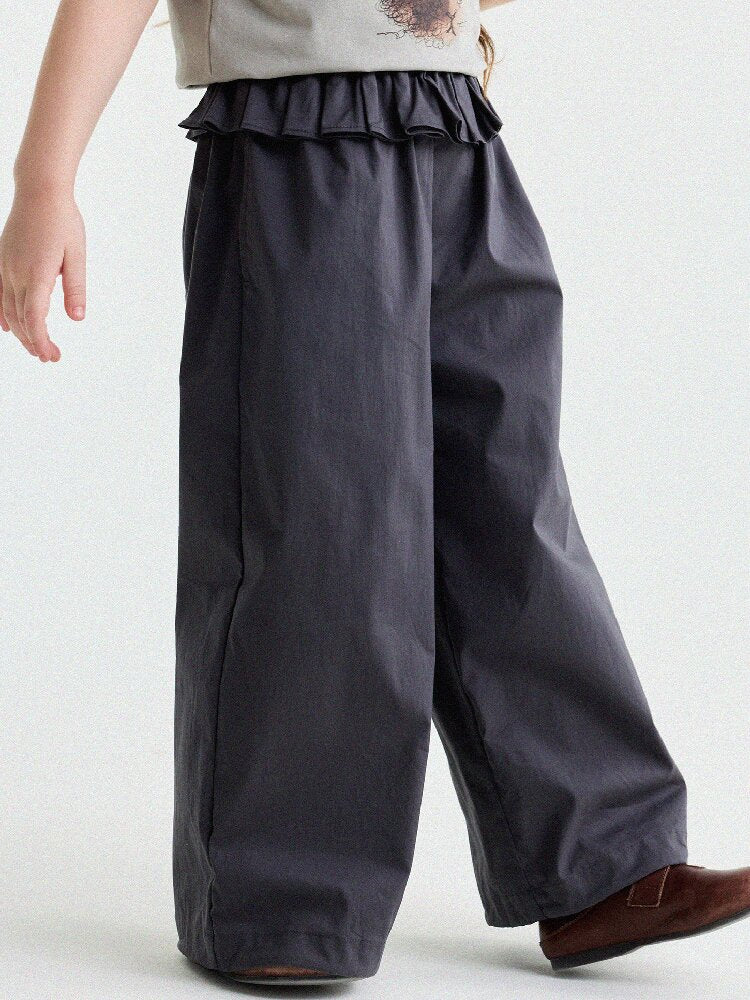 Ruffled Straight-Leg Pants [mh0013176]
