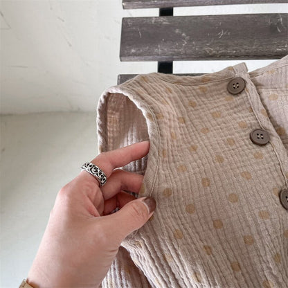 Polka Dot Sleeveless & Shorts Set ドット柄 ノースリーブ セットアップ【mh0012141】