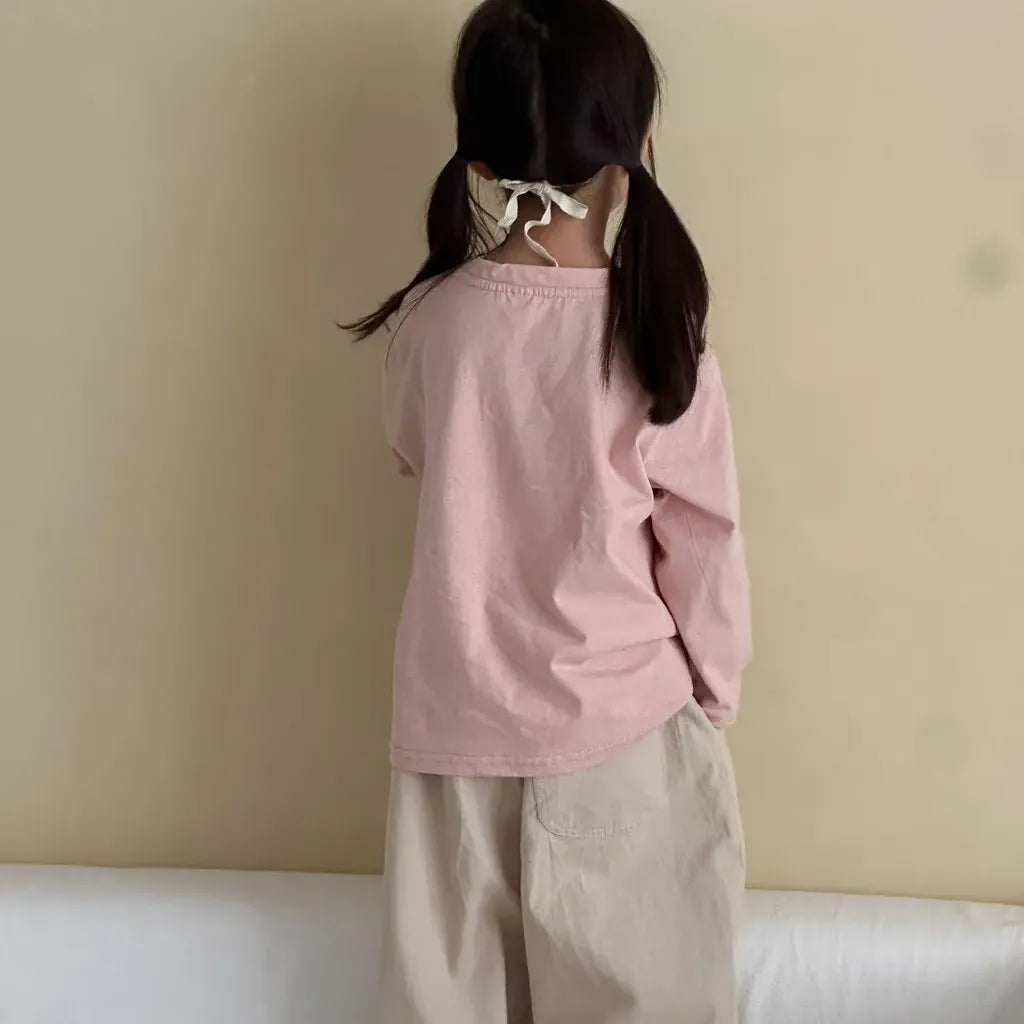 -手描き風イラスト長袖Tシャツ【mh0011229】 - mamahalo shop - 長袖Tシャツ -  べビー服 - 子供服 - 男の子 - 女の子