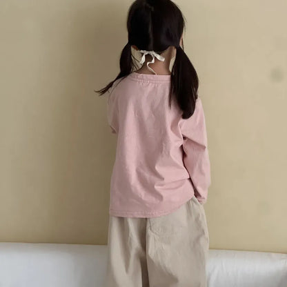-手描き風イラスト長袖Tシャツ【mh0011229】 - mamahalo shop - 長袖Tシャツ -  べビー服 - 子供服 - 男の子 - 女の子