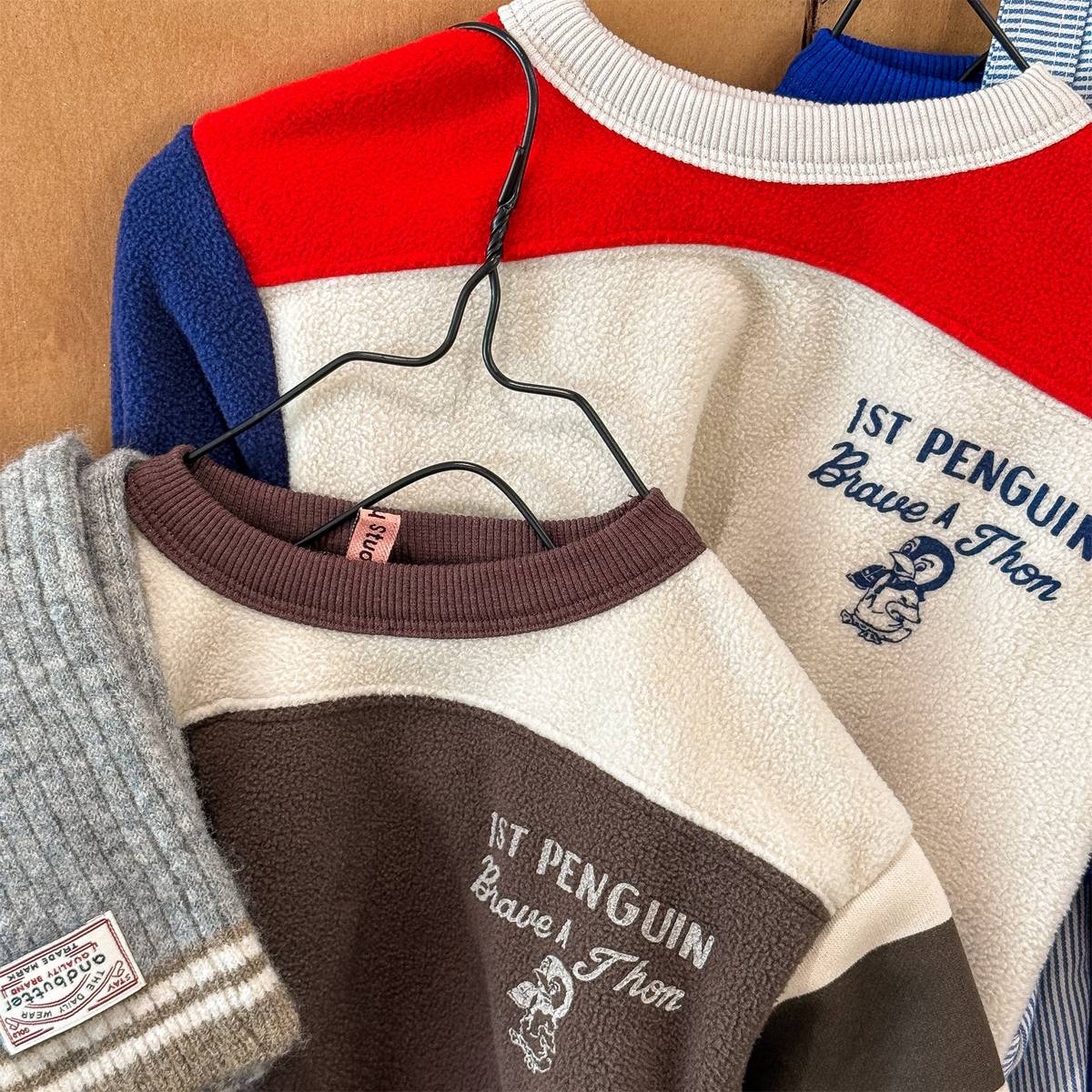 -長袖スウェット プルオーバー フリース素材 カジュアルトップス【mh0011401】 - mamahalo shop - トレーナー・フーディ -  べビー服 - 子供服 - 男の子 - 女の子