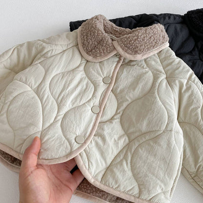 -中綿ジャケット キルティング ボア襟 あったか ボア裏地 防寒 アウター【mh0011397】 - mamahalo shop - ショートコート・ジャケット・ジャンパー -  べビー服 - 子供服 - 男の子 - 女の子