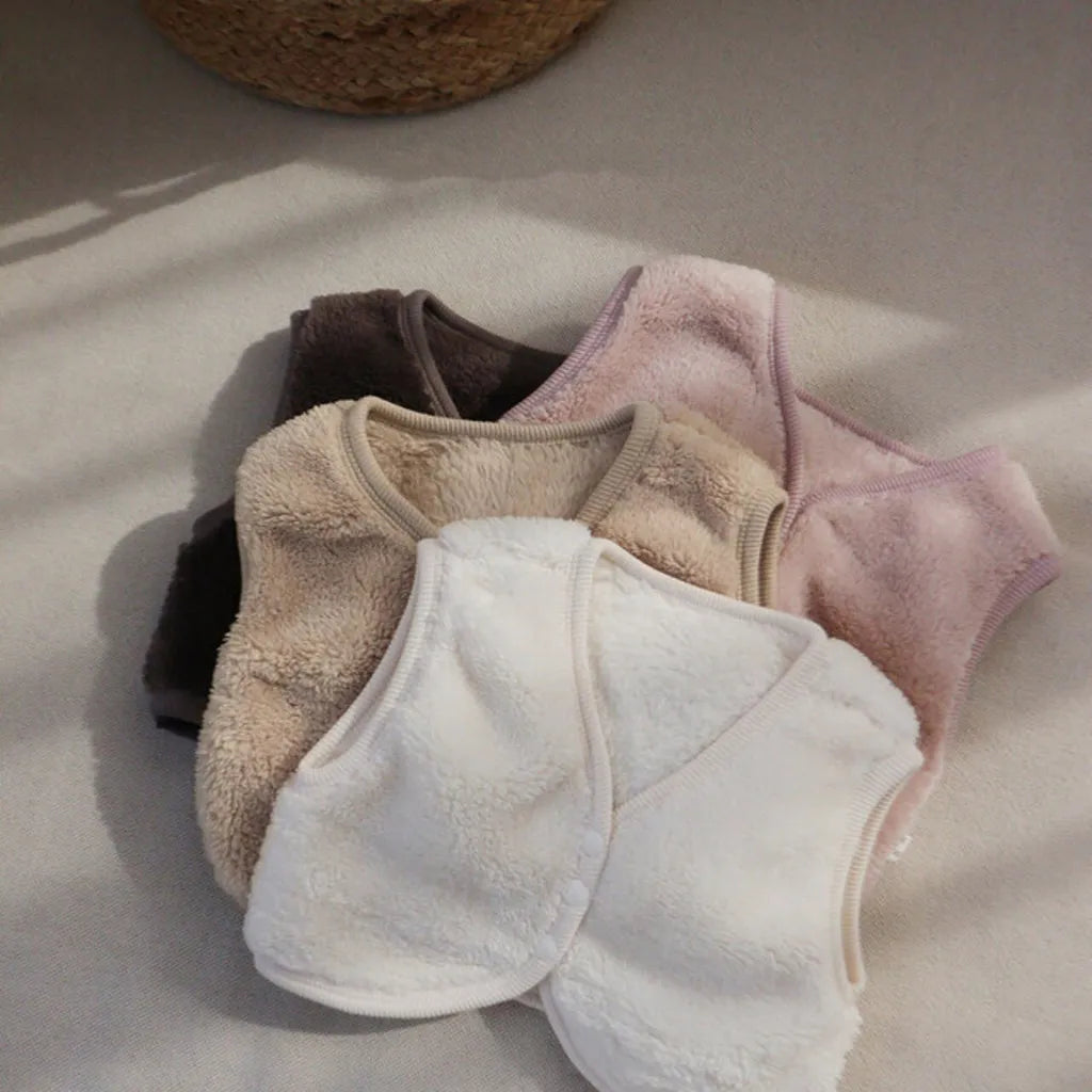 -バイピングシンプルフリース前あきベスト【mh0011200】 - mamahalo shop - ベスト -  べビー服 - 子供服 - 男の子 - 女の子