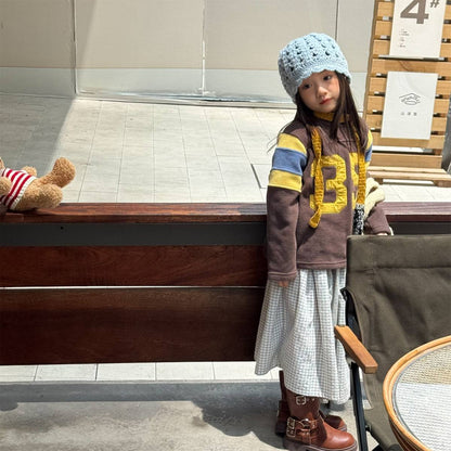 -長袖フリース プルオーバー ナンバーワッペン ハイネック スリーブデザイン【mh0011409】 - mamahalo shop - トレーナー・フーディ -  べビー服 - 子供服 - 男の子 - 女の子