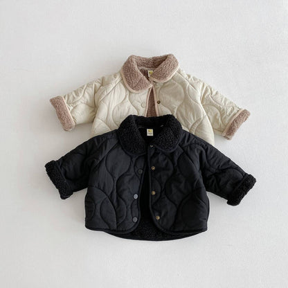 -中綿ジャケット キルティング ボア襟 あったか ボア裏地 防寒 アウター【mh0011397】 - mamahalo shop - ショートコート・ジャケット・ジャンパー -  べビー服 - 子供服 - 男の子 - 女の子