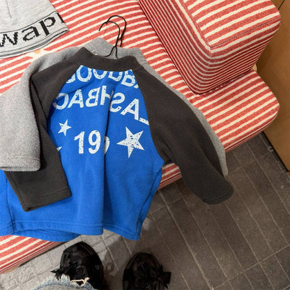 -長袖Tシャツ フリース素材 ラグラン袖 プリントロゴ ハイネック【mh0011410】 - mamahalo shop - 長袖Tシャツ -  べビー服 - 子供服 - 男の子 - 女の子